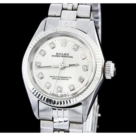 used rolex women's oyster perpetual datejust stainless steel|Rolex Oyster Perpetual date vintage.